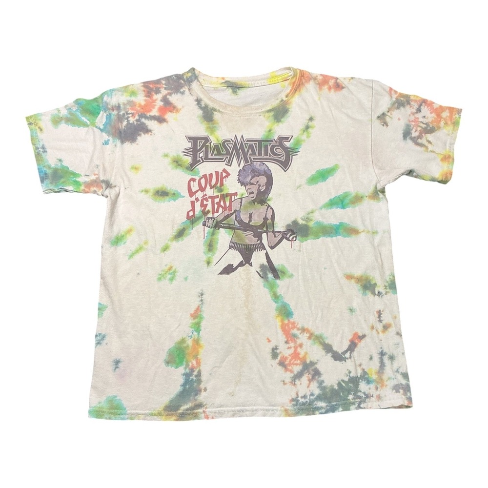 Plasmatics Coup d'Etat Wendy O Williams Tie Dye Graphic T-Shirt Punk Rock Tee